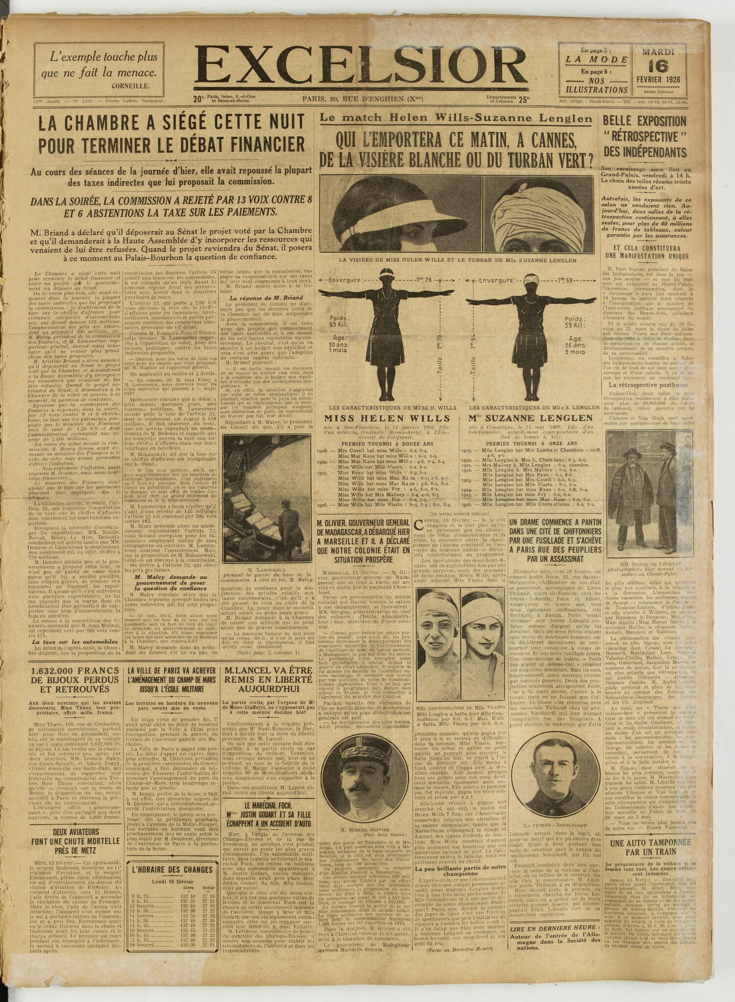 Excelsior — 16 février 1926