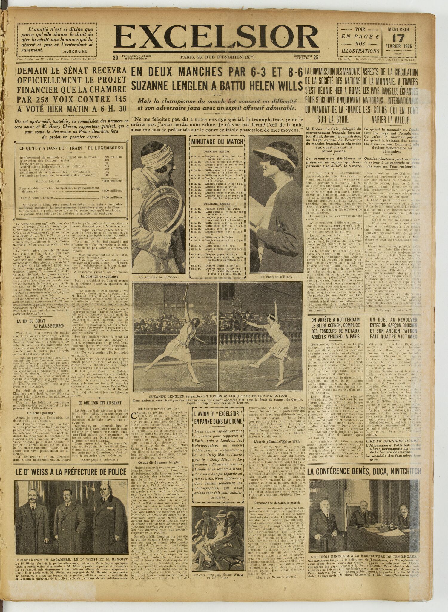 Excelsior — 17 février 1926