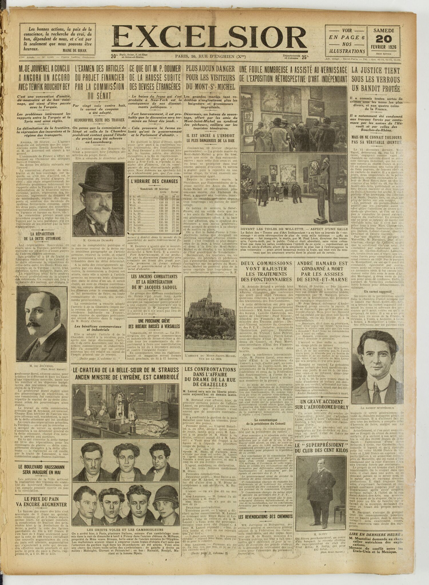 Excelsior — 20 février 1926