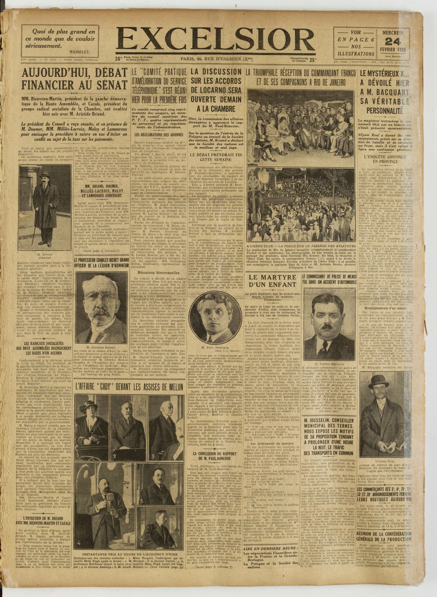 Excelsior — 24 février 1926