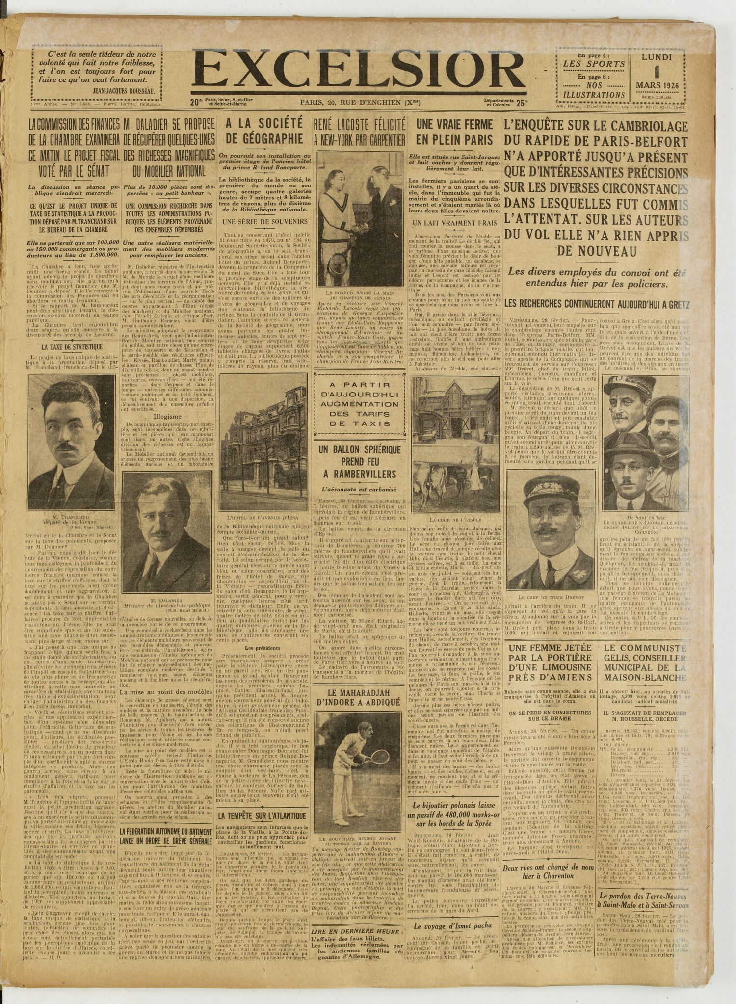 Excelsior — 1 mars 1926