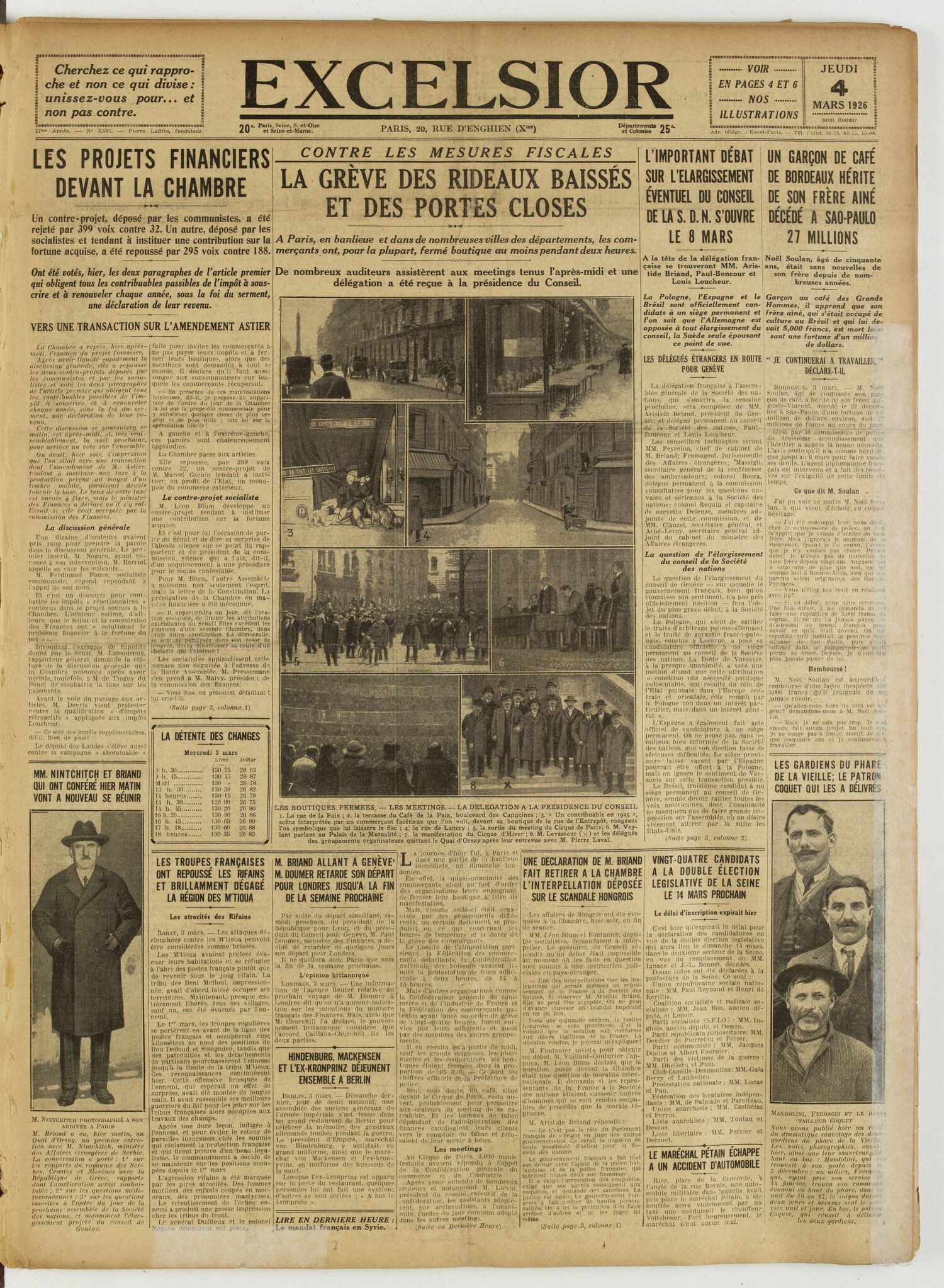 Excelsior — 4 mars 1926