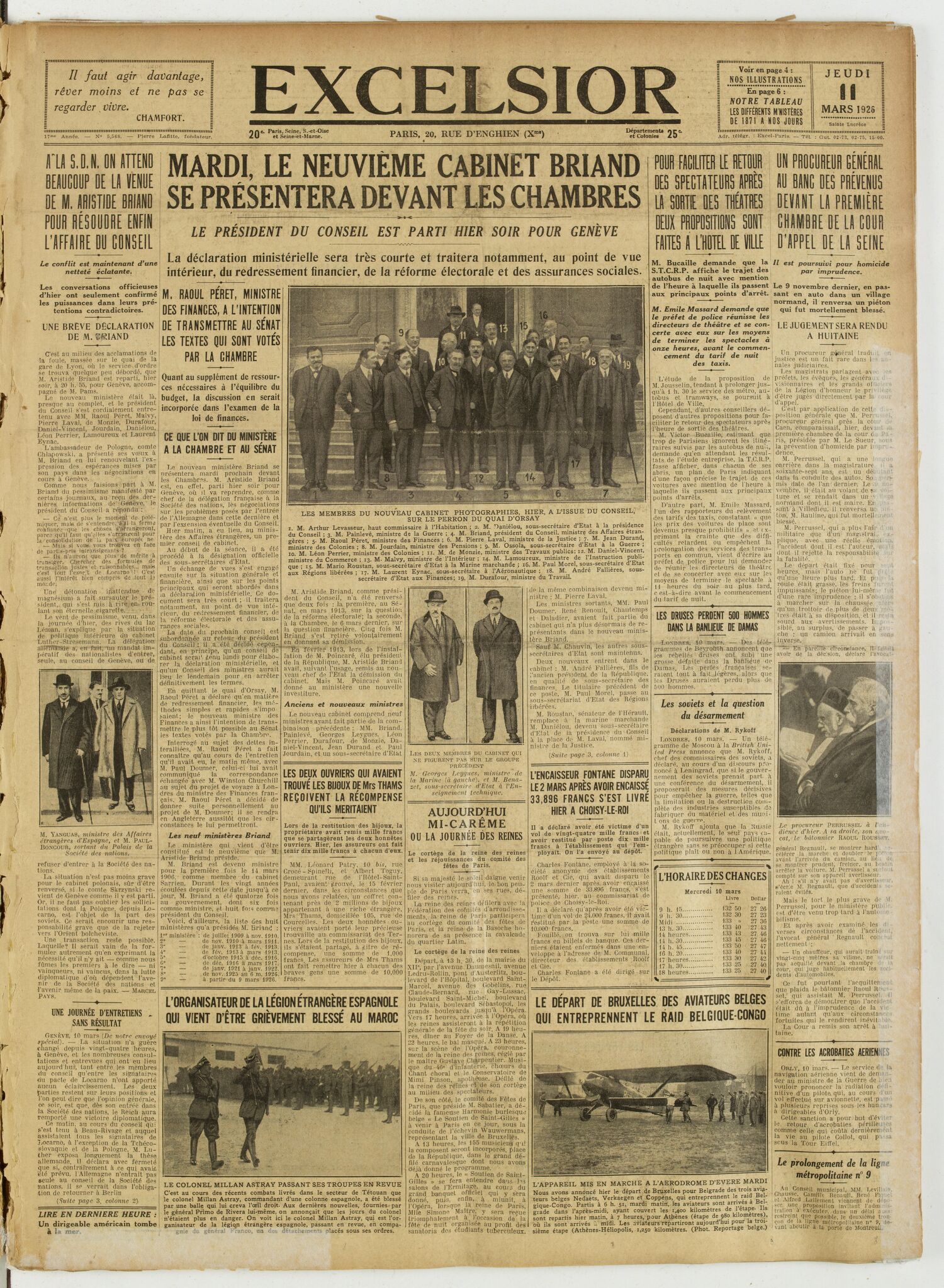 Excelsior — 11 mars 1926