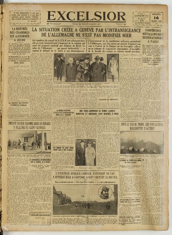 Excelsior — 14 mars 1926
