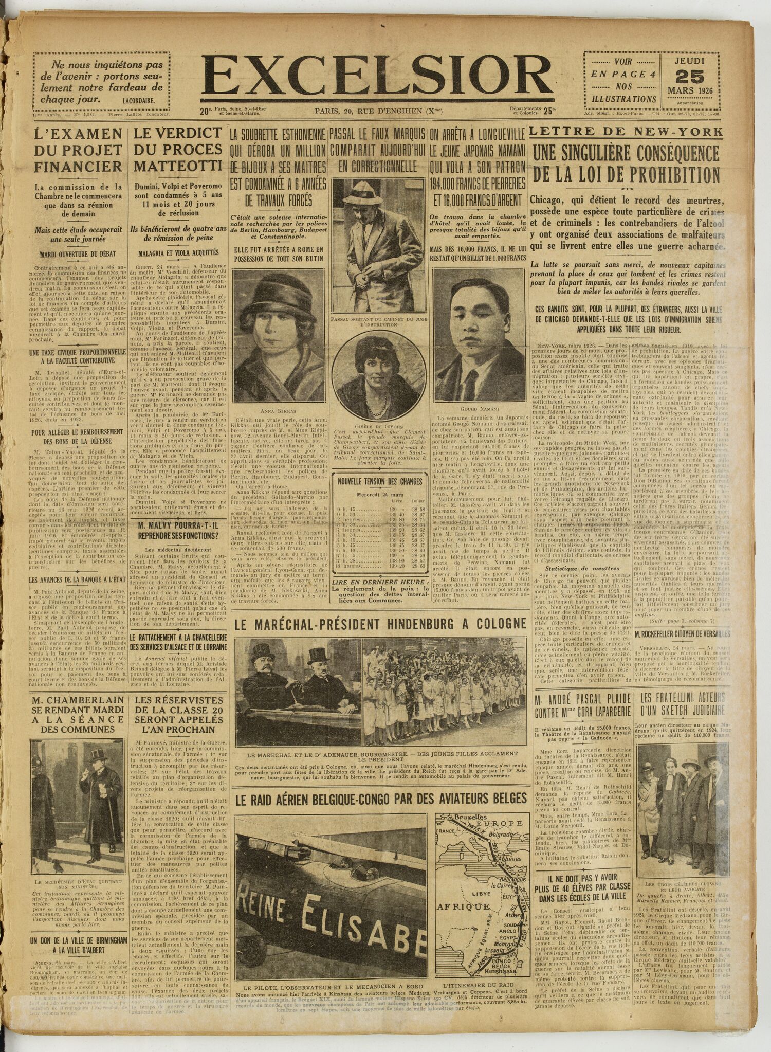 Excelsior — 25 mars 1926