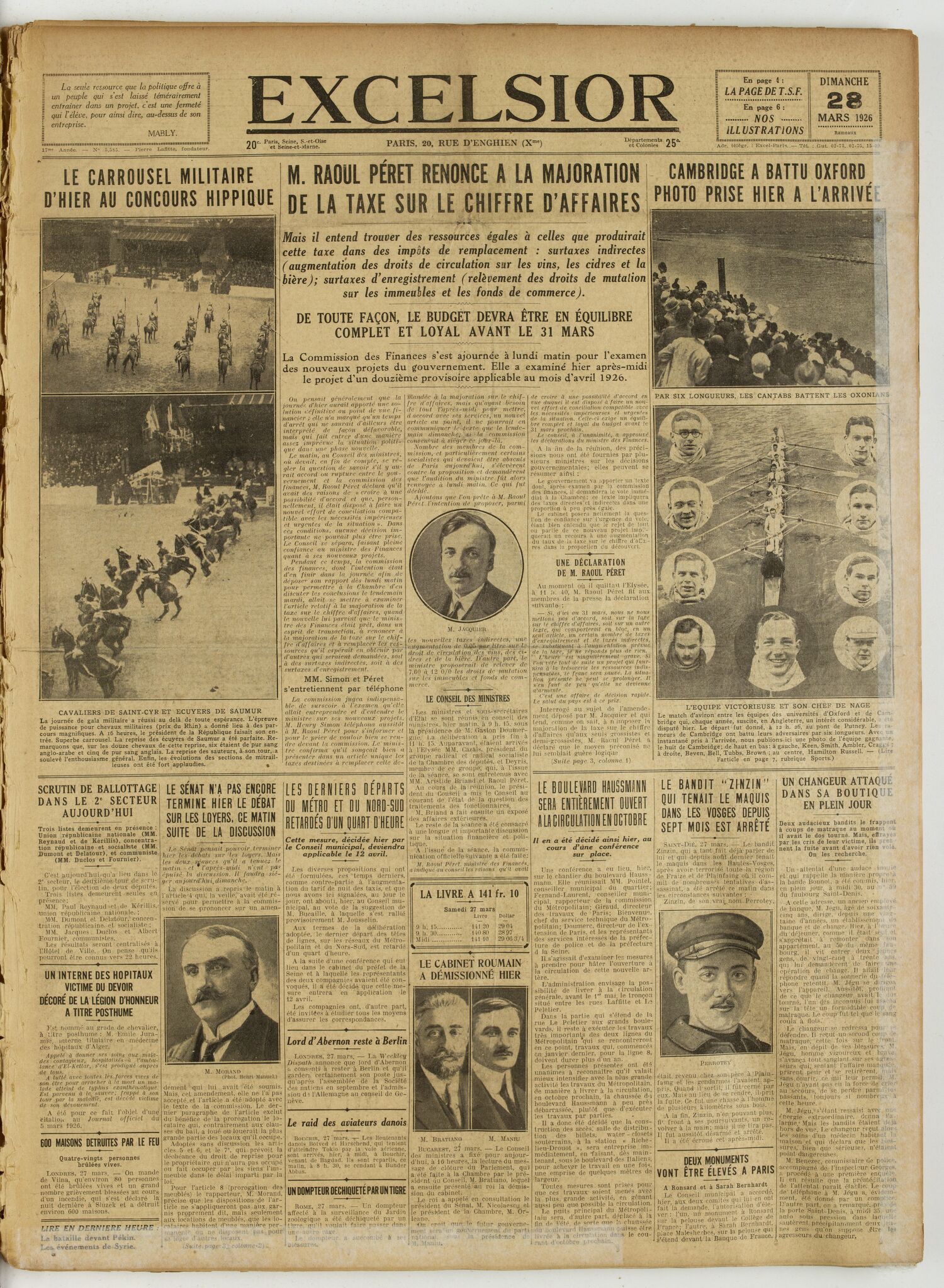 Excelsior — 28 mars 1926