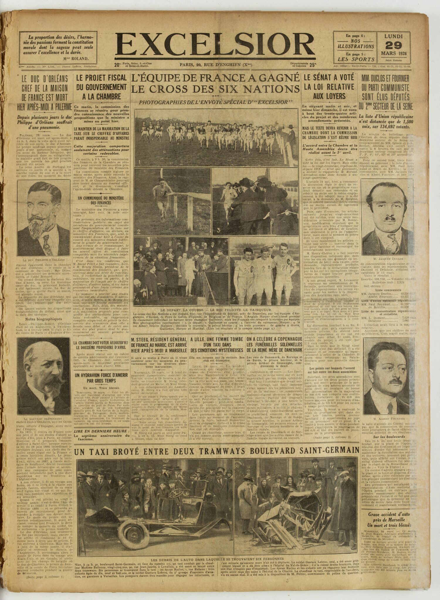 Excelsior — 29 mars 1926