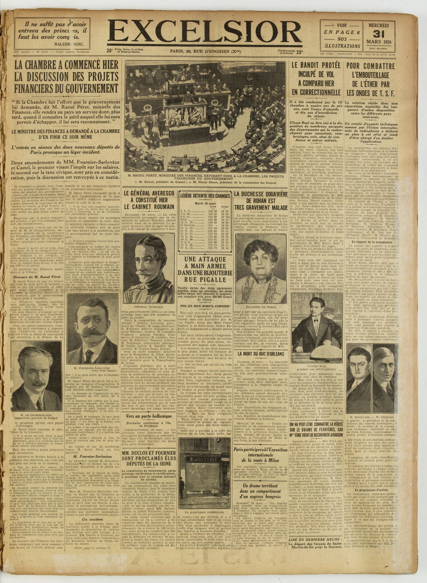 Excelsior — 31 mars 1926