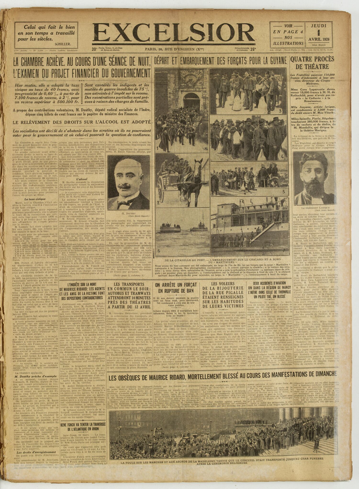 Excelsior — 1 avril 1926