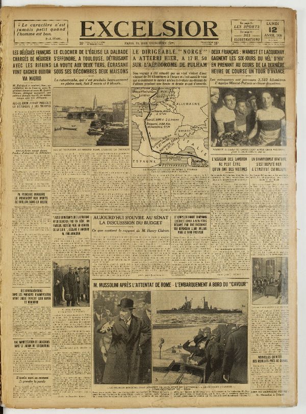 Excelsior — 12 avril 1926