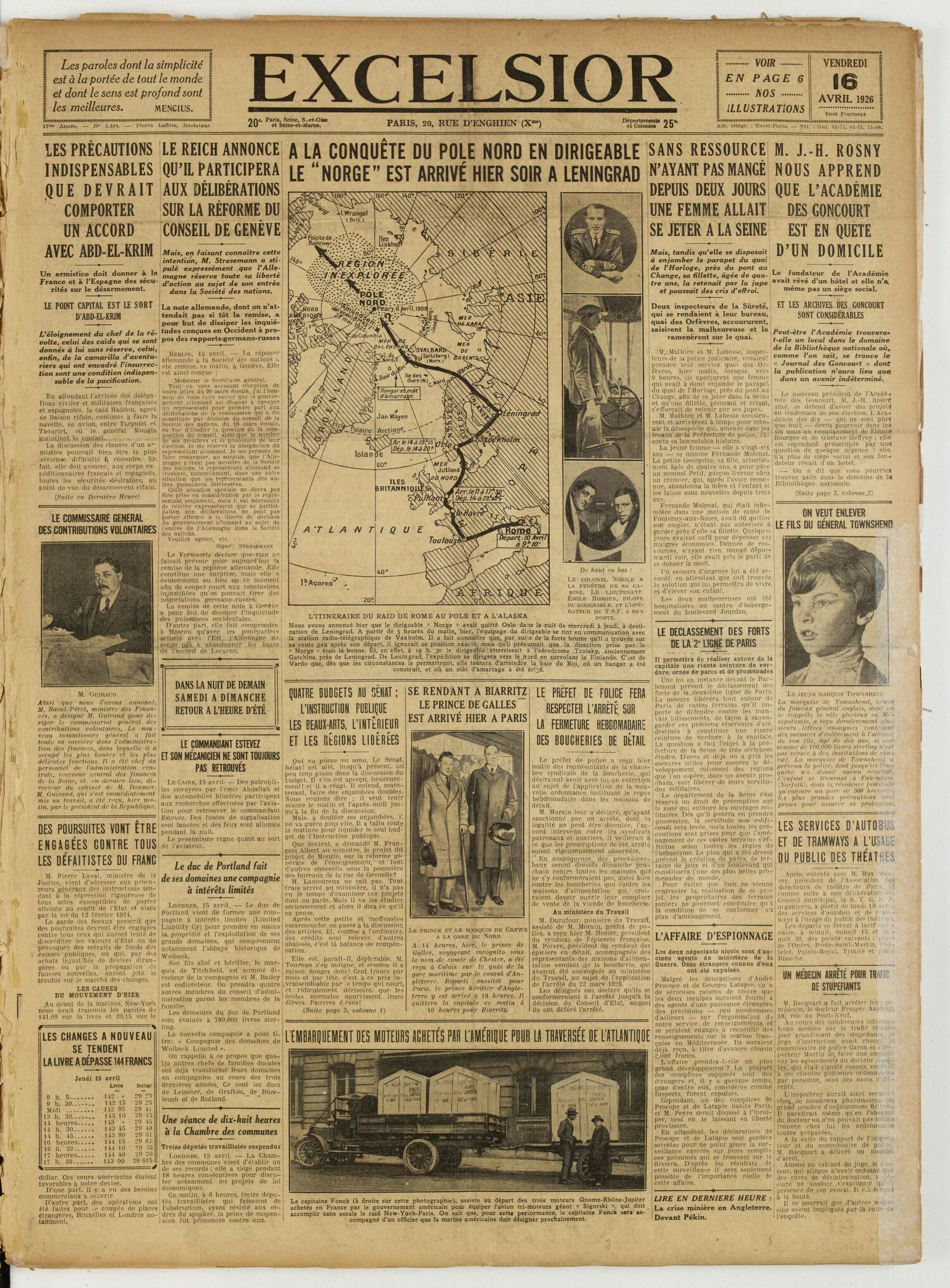 Excelsior — 16 avril 1926