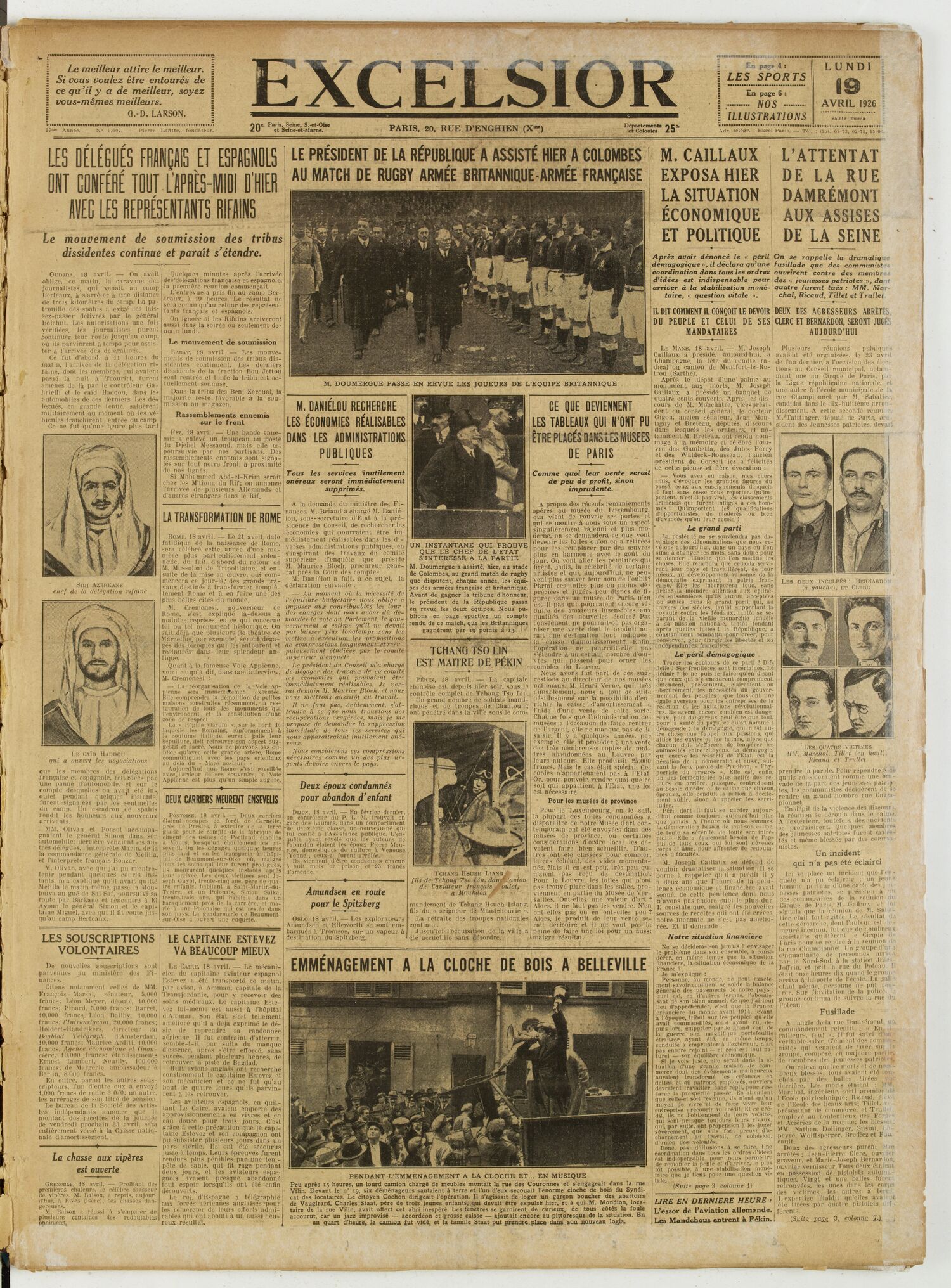 Excelsior — 19 avril 1926