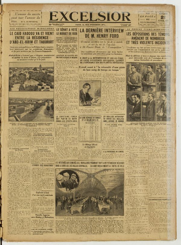 Excelsior — 21 avril 1926