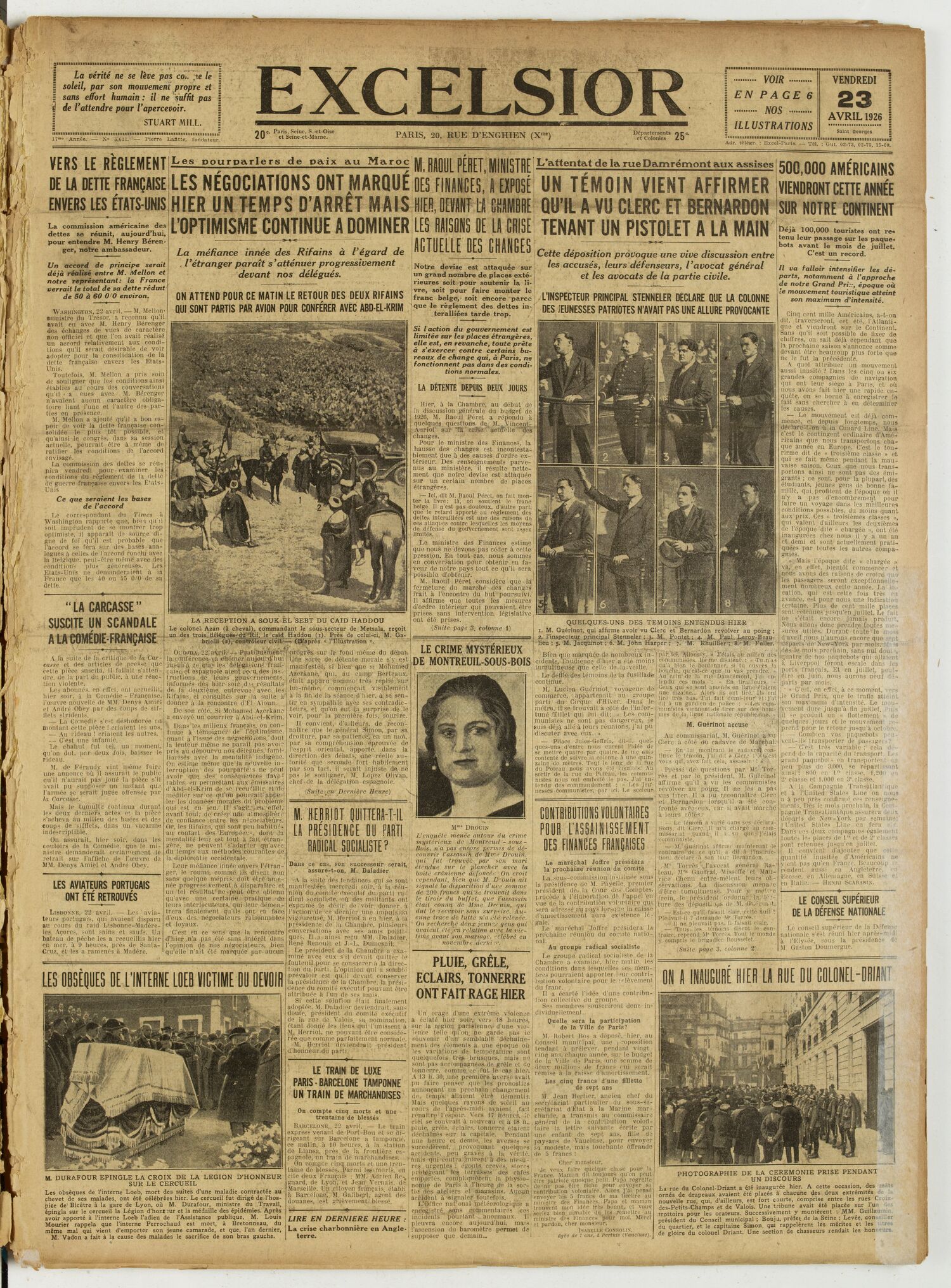 Excelsior — 23 avril 1926