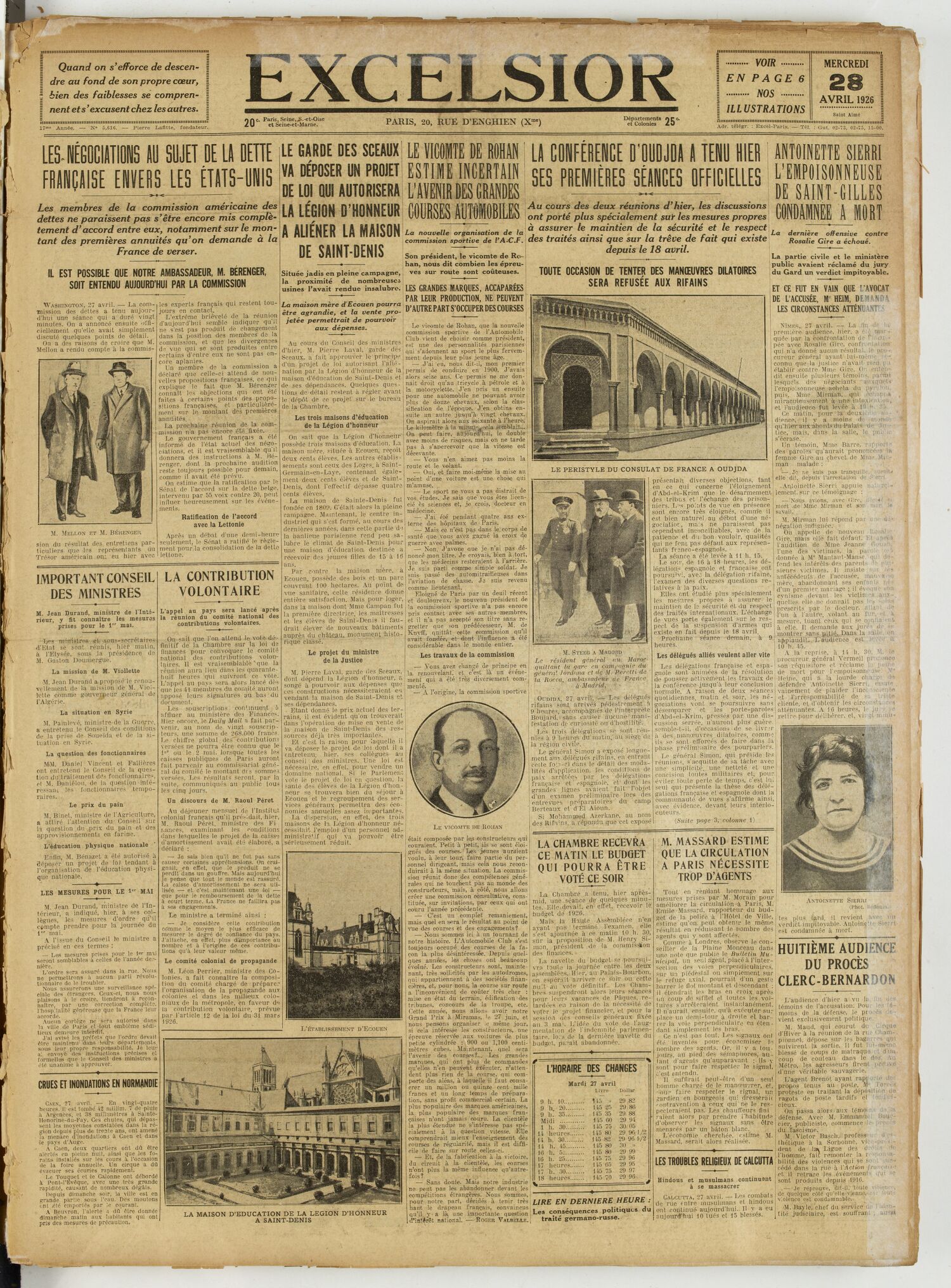 Excelsior — 28 avril 1926