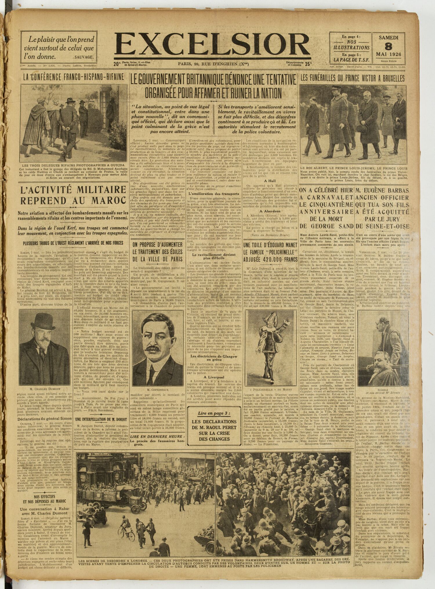 Excelsior — 8 mai 1926