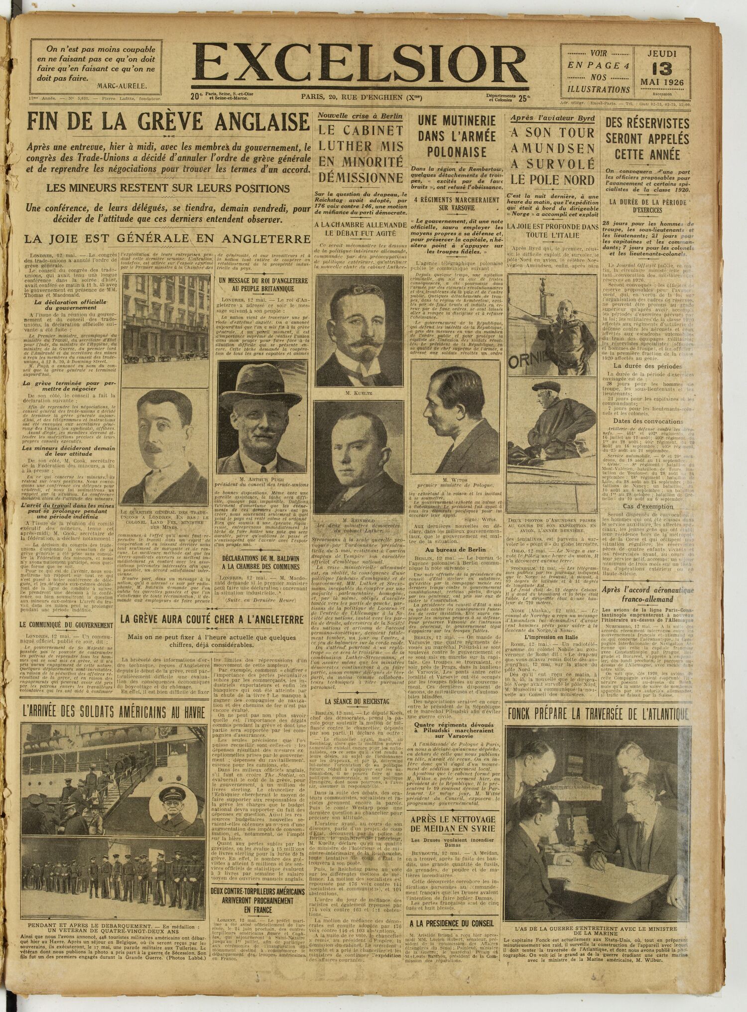 Excelsior — 13 mai 1926