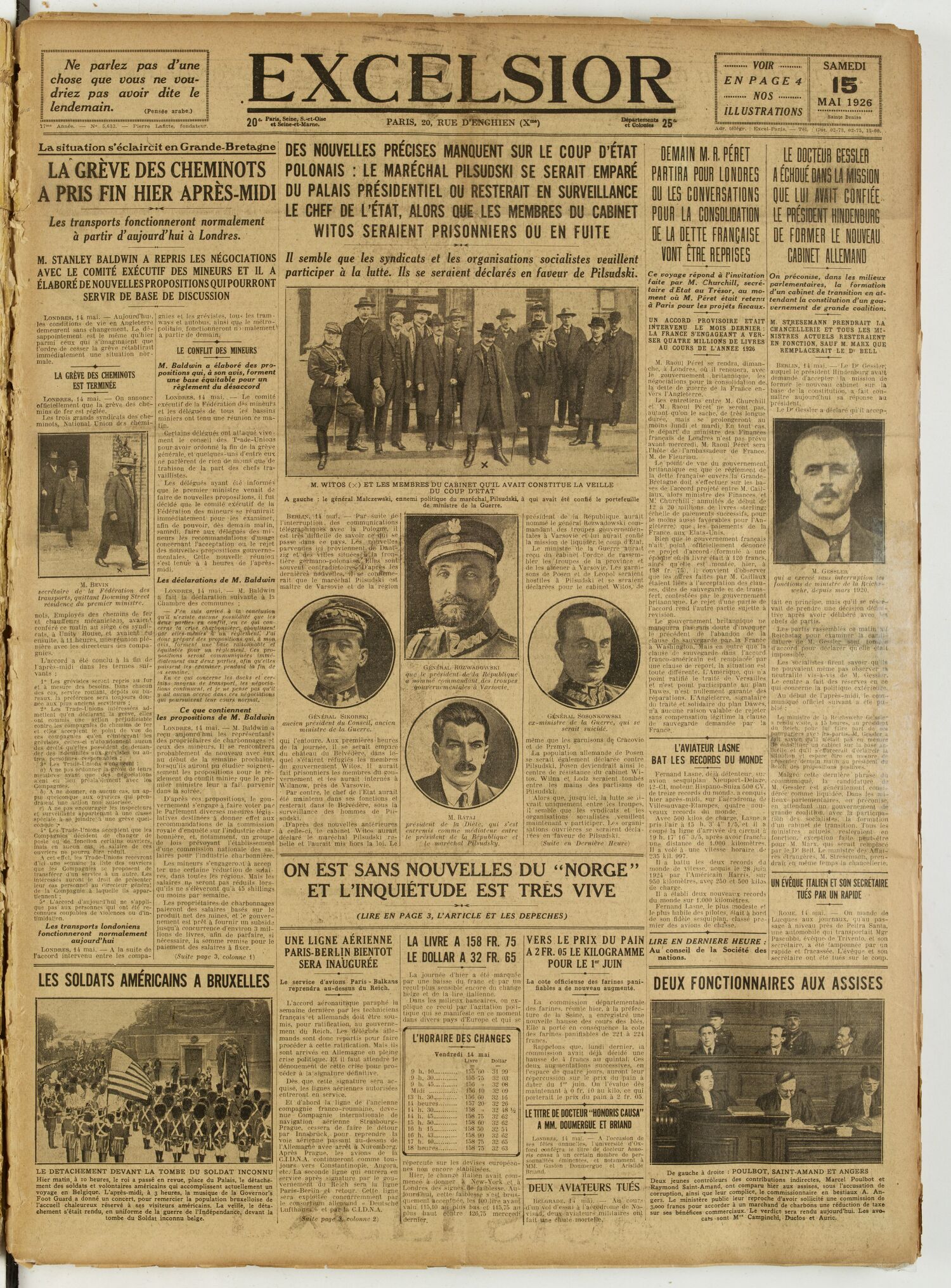 Excelsior — 15 mai 1926