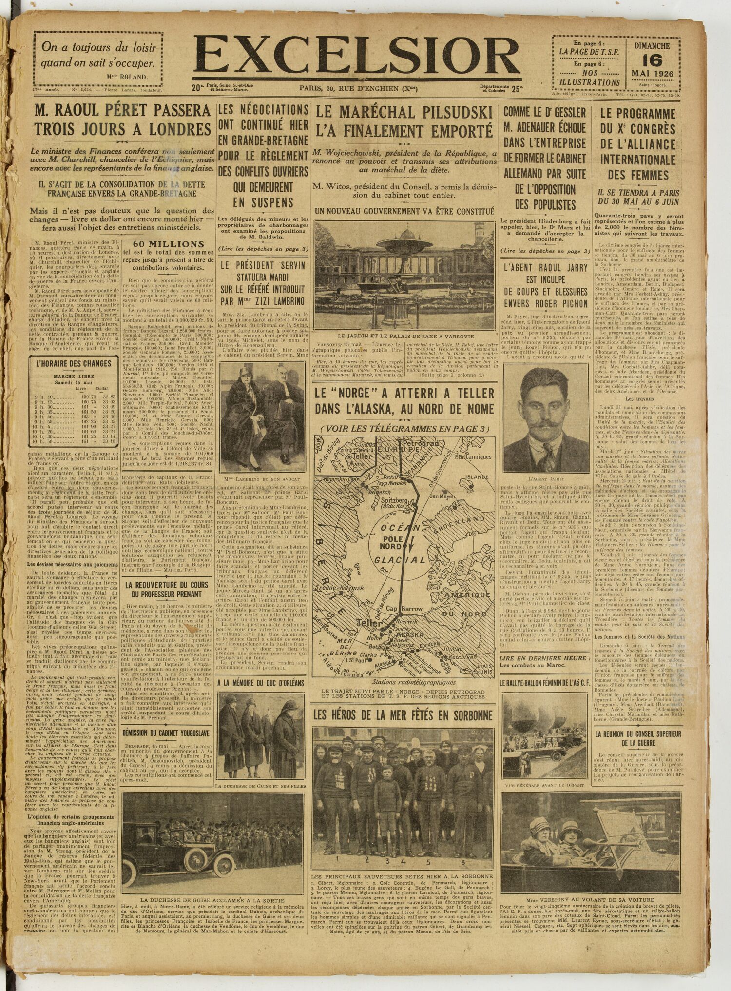 Excelsior — 16 mai 1926