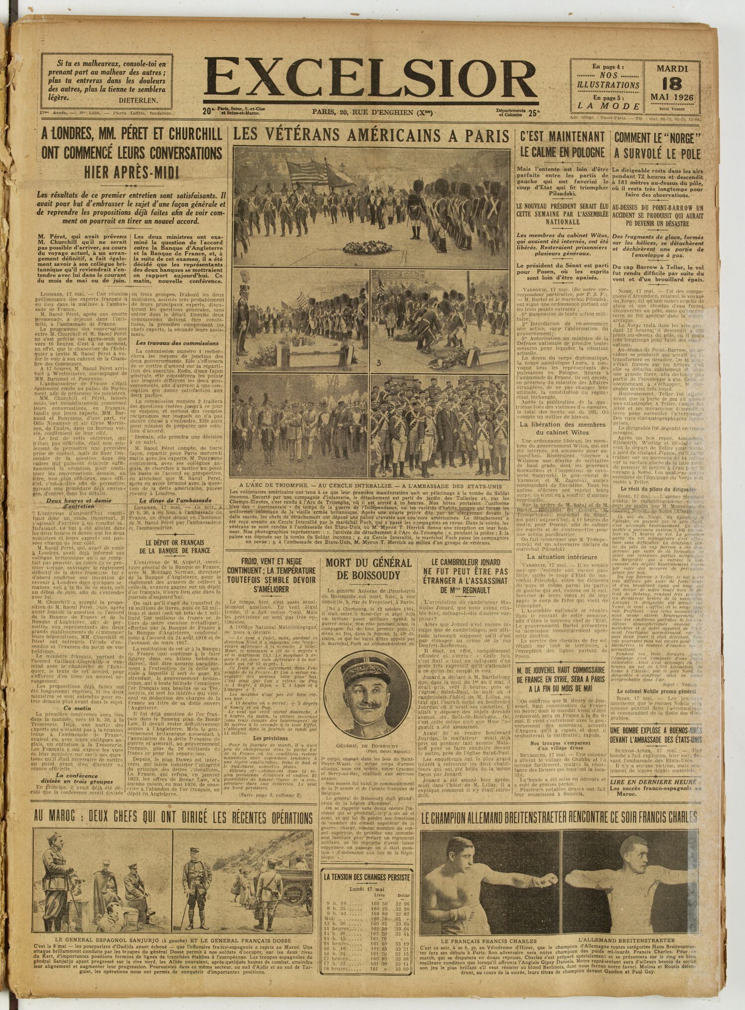 Excelsior — 18 mai 1926