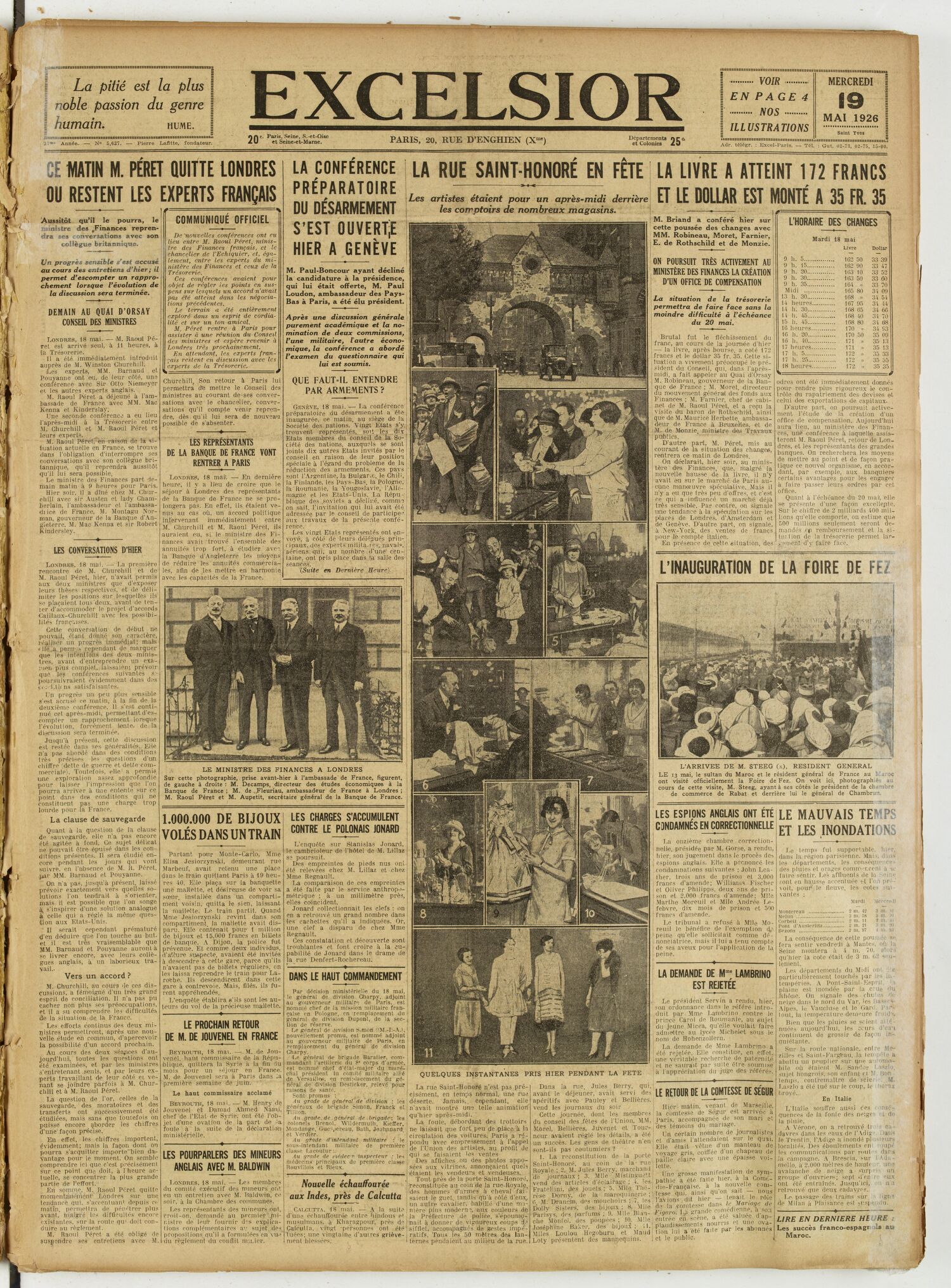 Excelsior — 19 mai 1926