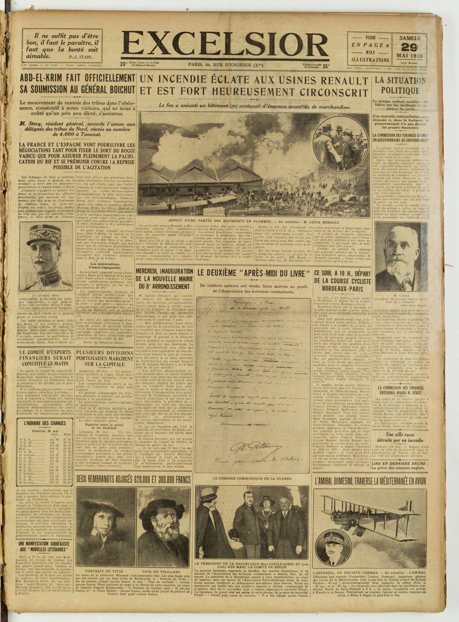 Excelsior — 29 mai 1926