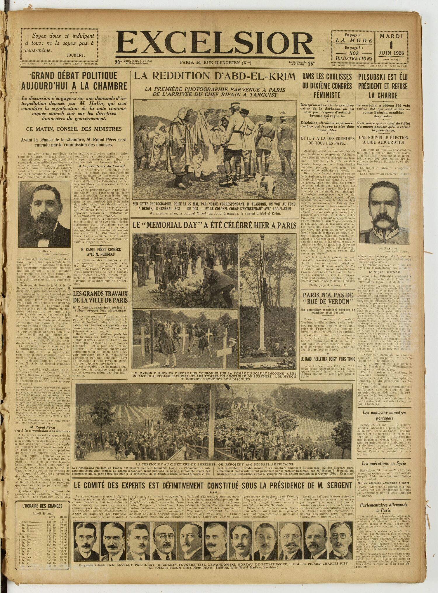 Excelsior — 1 juin 1926
