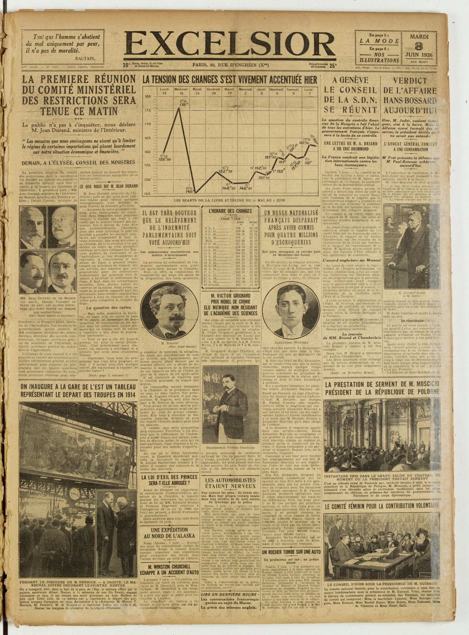 Excelsior — 8 juin 1926