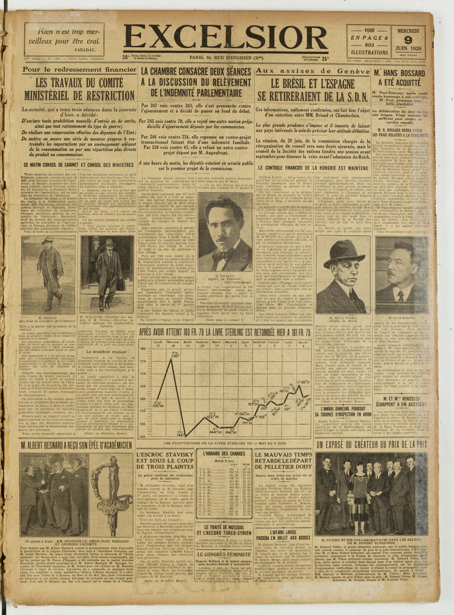 Excelsior — 9 juin 1926