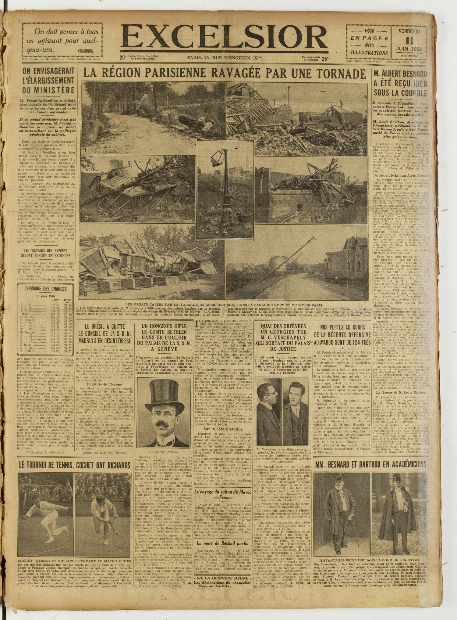 Excelsior — 11 juin 1926