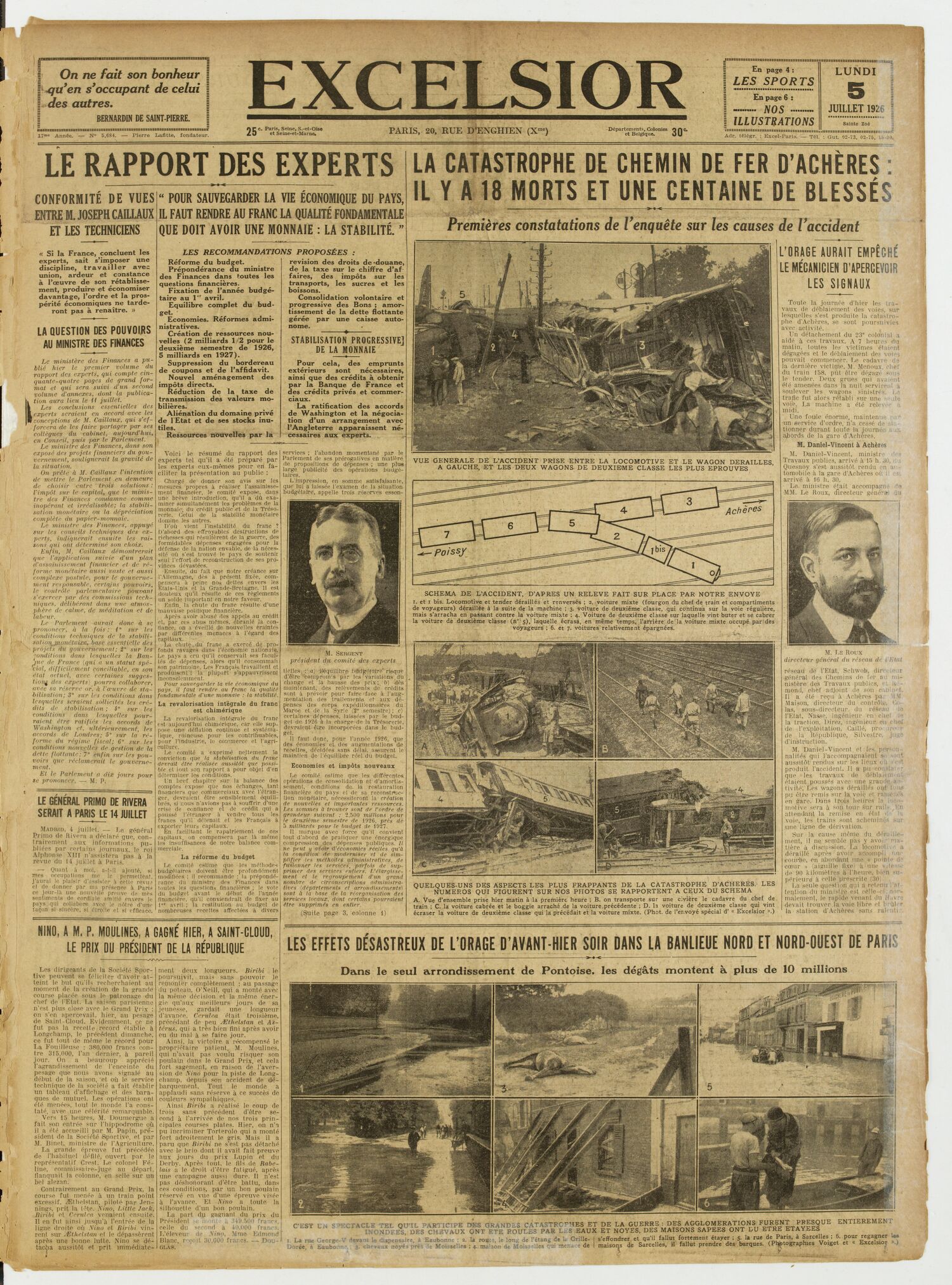 Excelsior — 5 juillet 1926